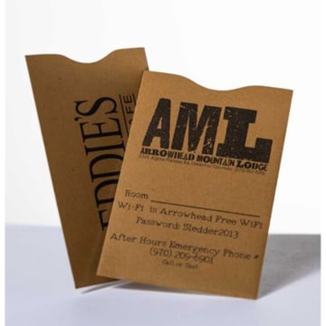 Image of item: Printed Sleeve Envelopes - 2-3/8 x 3-1/2  -  60lb Brown Kraft